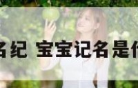 宝宝起名纪 宝宝记名是什么意思