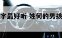 姓何男孩名字最好听 姓何的男孩起名字大全2021年