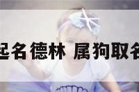 属狗的起名德林 属狗取名字大全