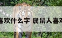 属鼠喜欢什么字 属鼠人喜欢的字