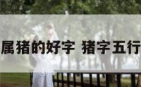 五行属猪的好字 猪字五行属啥