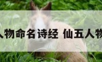 仙5人物命名诗经 仙五人物属性