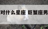 巨蟹座男配对什么星座 巨蟹座男和啥星座最配