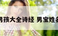 名字男孩大全诗经 男宝姓名诗经