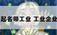 公司起名带工业 工业企业取名