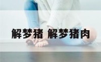 解梦猪 解梦猪肉
