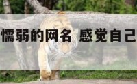 感觉自己很懦弱的网名 感觉自己很懦弱的说说