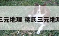 蒋氏三元地理 蒋氏三元地理传人