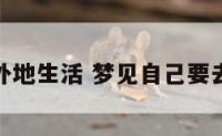 梦见要去外地生活 梦见自己要去外地上班