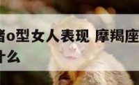 摩羯座属猪o型女人表现 摩羯座属猪o型女人表现是什么