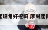 摩羯座墙角好挖嘛 摩羯座背景墙