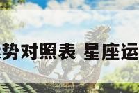 星座运势对照表 星座运势分析