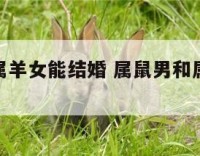属鼠男和属羊女能结婚 属鼠男和属羊女可以配吗