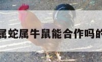 包含属蛇属牛鼠能合作吗的词条