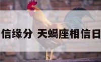 天蝎座相信缘分 天蝎座相信日久生情吗