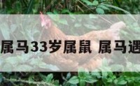 27岁属马33岁属鼠 属马遇鼠年