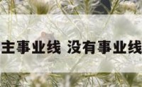 没有主事业线 没有事业线代表