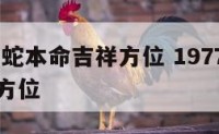 1977属蛇本命吉祥方位 1977年属蛇的幸运方位