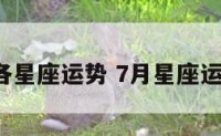 7月底各星座运势 7月星座运势查询