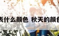 秋天代表什么颜色 秋天的颜色叫什么