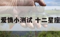 十二星座爱情小测试 十二星座爱情指数