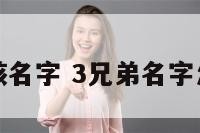 三兄弟男孩名字 3兄弟名字怎么取好听