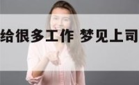 梦见上司交给很多工作 梦见上司布置任务给我