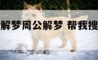 看一下周公解梦周公解梦 帮我搜一下周公解梦