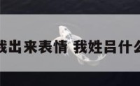 姓吕的给我出来表情 我姓吕什么吕怎么说