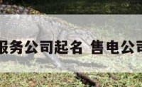 售电服务公司起名 售电公司类型