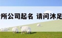 沐足娱乐会所公司起名 请问沐足店起什么名字