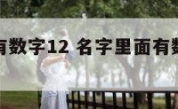 名字里面有数字12 名字里面有数字的神仙等