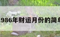 属虎1986年财运月份的简单介绍