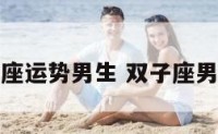 双子座运势男生 双子座男运气