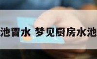 梦见厨房水池冒水 梦见厨房水池冒水啥意思