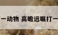 高瞻远瞩打一动物 高瞻远瞩打一动物的拼音
